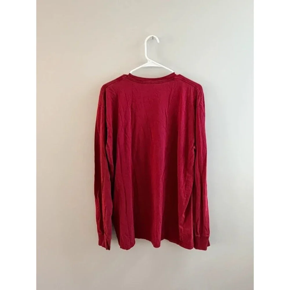 The North Face Bear Graphic Long Sleeve Tee – Maroon, outdoors, fall, casual